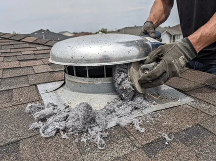 Cleaning Dryer Vent On Roof in Mount Holly