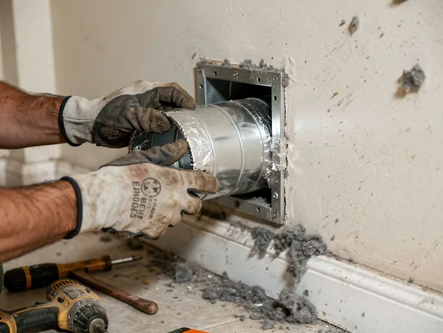 Professional dryer vent repair and installation by Mount Holly Dryer Vent Cleaning in Mount Holly